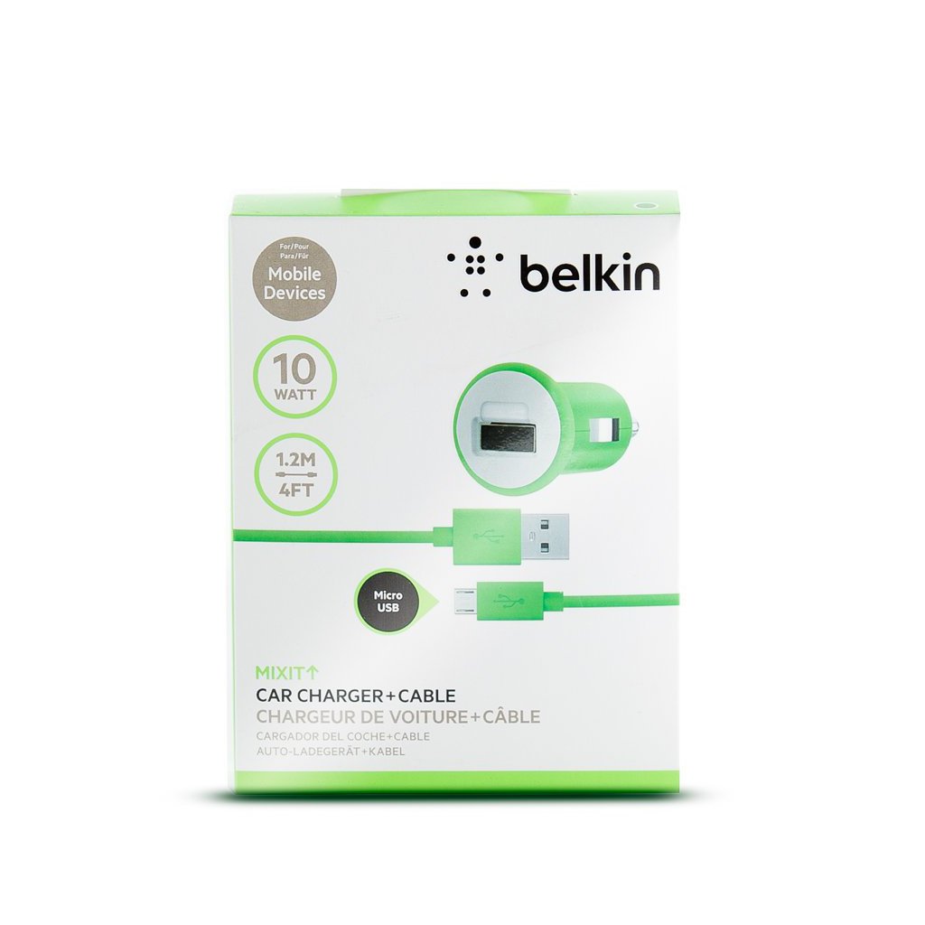 Belkin MIXIT 2.1 Amp Car Charger w/4-Foot Micro USB Charging Cable – Gridrax