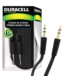 DURACELL 10ft. FABRIC AUXILLARY CABLE