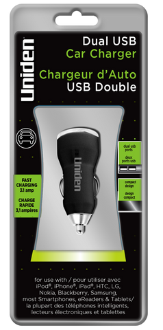 Uniden 3.1 Amp. Dual USB Car Charger