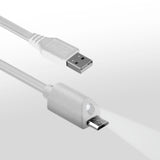 Lighted Micro USB Charge & Sync Cable with Capacitive Touch Control