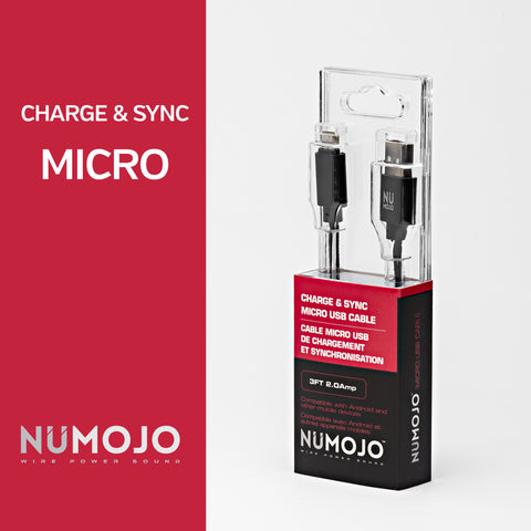 NUMOJO CHARGE & SYNC MICRO USB CABLE